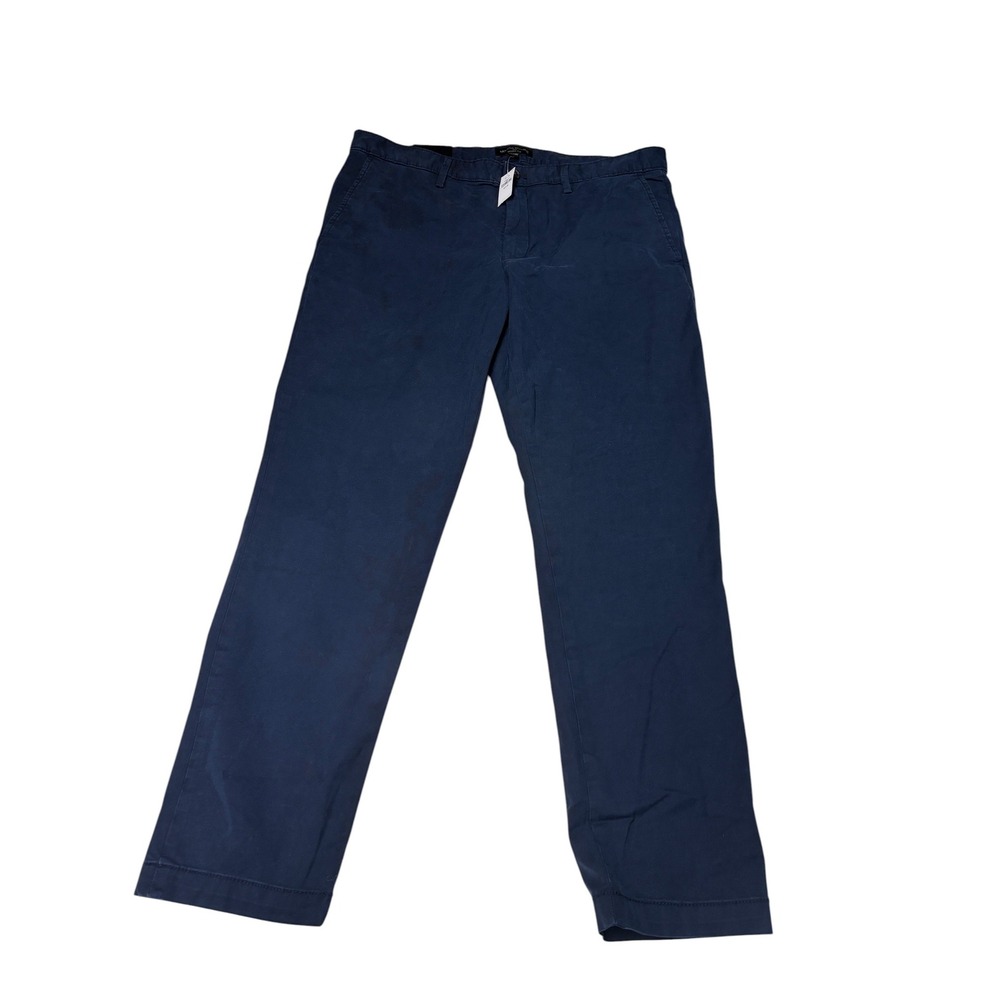 NWT Banana Republic Mens Lived-In Chino Skinny‎ Fit Pants Navy Blue 35x30